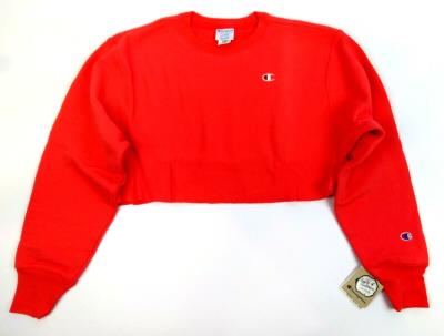 Champion Life Women's Crop Top Sweatshirt Reverse Weave Cut Off Long Sleeved Top