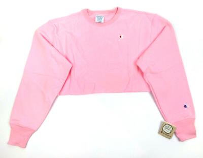Champion Life Women's Crop Top Sweatshirt Reverse Weave Cut Off Long Sleeved Top