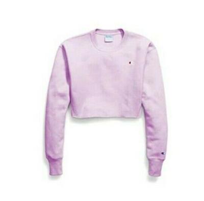 Champion Life Women's Crop Top Sweatshirt Reverse Weave Cut Off Long Sleeved Top