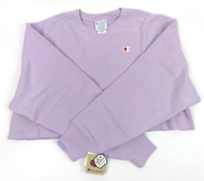 Champion Life Women's Crop Top Sweatshirt Reverse Weave Cut Off Long Sleeved Top