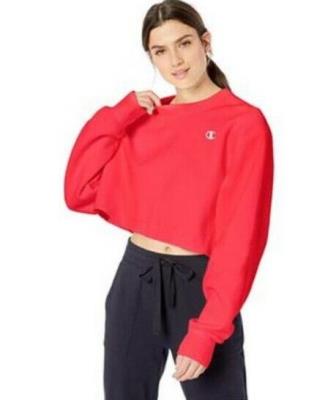Champion Life Women's Crop Top Sweatshirt Reverse Weave Cut Off Long Sleeve