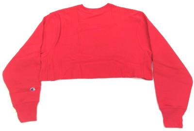 Champion Life Women's Crop Top Sweatshirt Reverse Weave Cut Off Long Sleeved Top