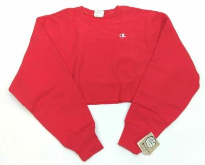 Champion Life Women's Crop Top Sweatshirt Reverse Weave Cut Off Long Sleeve