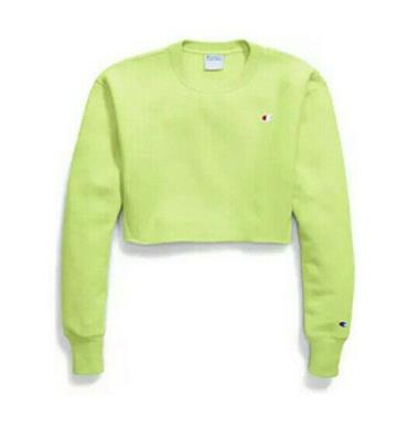 Champion Life Women's Crop Top Sweatshirt Reverse Weave Cut Off Long Sleeved Top