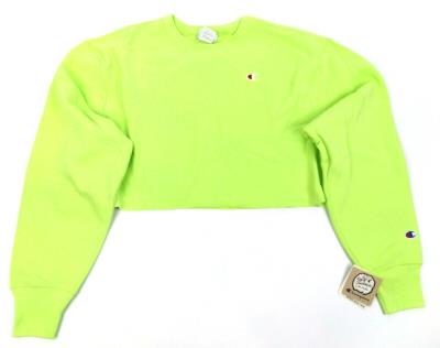Champion Life Women's Crop Top Sweatshirt Reverse Weave Cut Off Long Sleeved Top