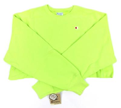 Champion Life Women's Crop Top Sweatshirt Reverse Weave Cut Off Long Sleeved Top