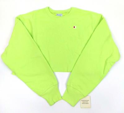 Champion Life Women's Crop Top Sweatshirt Reverse Weave Cut Off Long Sleeved Top