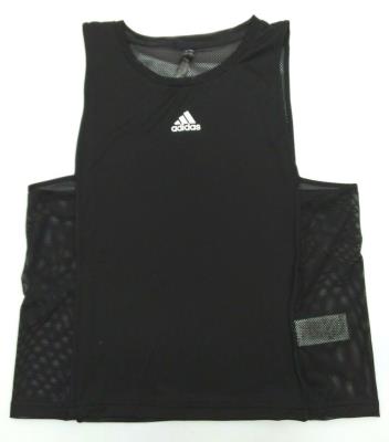 Adidas Women's Tennis Tank Top Escouade Sleeveless Black Shock + Blue Bra