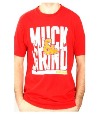 Gongshow Men’s Graphic T-Shirt Hockey Style Short Sleeve Crew Neck Tee Red - NEW