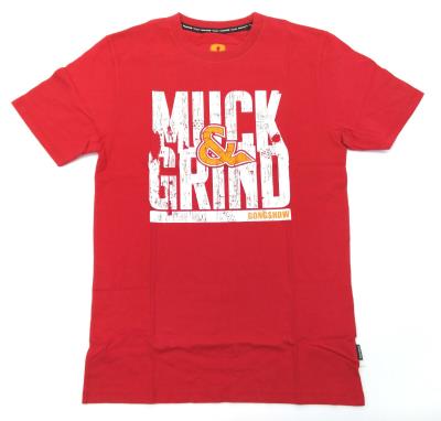 Gongshow Men’s Graphic T-Shirt Hockey Style Short Sleeve Crew Neck Tee Red - NEW