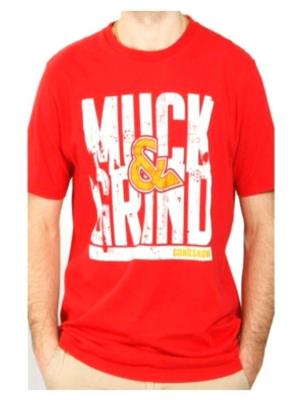Gongshow Men’s Graphic T-Shirt Hockey Style Short Sleeve Crew Neck Tee Red - NEW