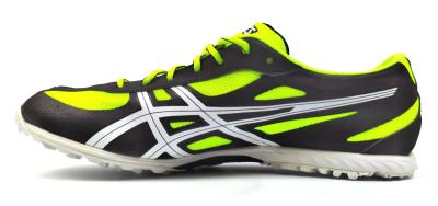 Asics Men's Cross Country Shoes Lace Up Hyper XCS Electric Lemon Black White