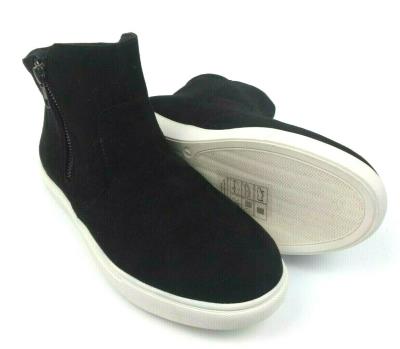 IZOD Women's Mila Sneaker Side Zip Casual Suede Leather Ankle Boots