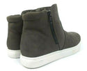 IZOD Women's Mila Sneaker Side Zip Casual Suede Leather Ankle Boots