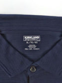 Kirkland Signature Men’s Polo Shirt Short Sleeve Collared T-Shirt Grey Large New