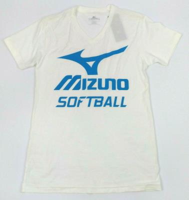 Mizuno Women's T-Shirt Neck Softball Short Sleeve V-Neck White