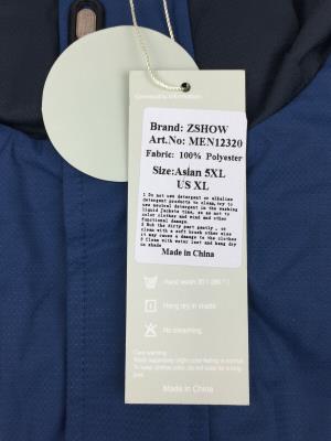 Zshow Men's Winter Jacket Outdoorsport Lightweight Windproof Hooded Blue Coat