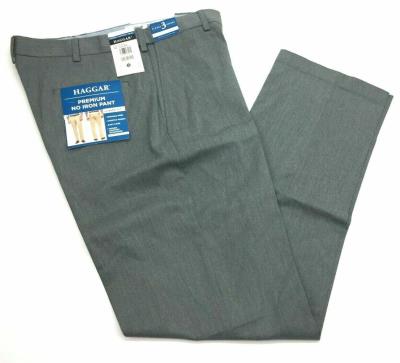 Haggar Men's Waist Pants Classic Fit Non Iron Wrinkle Free Hidden Comfort