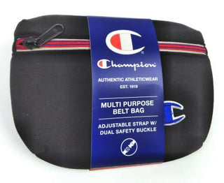 Buy black Champion Unisex Shoulder Bag Adjustable Strap Belt Waist Athleticwear New