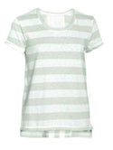 Under Armour Girls' T-Shirt Loose Fit Finale Short Sleeve Stripped Whisper Grey