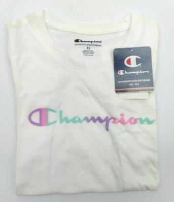 Champion Girls' T-shirt High Low Classic Pullover Short Sleeve Crew Neck Top