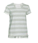 Under Armour Girls' T-Shirt Loose Fit Finale Short Sleeve Stripped Whisper Grey