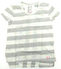 Under Armour Girls' T-Shirt Loose Fit Finale Short Sleeve Stripped Whisper Grey