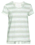 Under Armour Girls' T-Shirt Loose Fit Finale Short Sleeve Stripped Whisper Grey