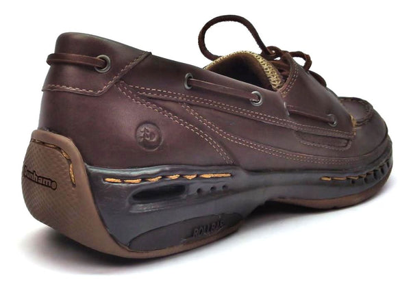 Dunham by New Balance Men's Boat Shoes Shoreline Lace Up Leather Dark Brown