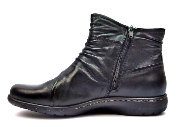 Cobb Hill by New Balance Women's Ankle Boots Pandora Leather Side Zipper