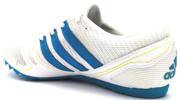 Adidas Women's Spikes Shoes Track & Field Spider W Athletic White Blue Size 9.5