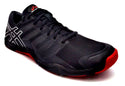 Asics Men's Training Shoe Met Conviction Lace Up Sneaker Black Silver Racing Red