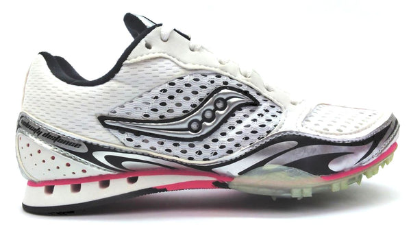 Saucony Women's Running Shoes Lightweight Velocity Spike 2 White Silver Size 6