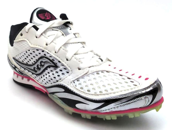 Saucony Women's Running Shoes Lightweight Velocity Spike 2 White Silver Size 6