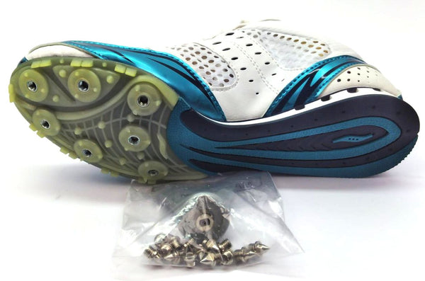 Saucony Women's Running Shoes Athletic Spike Velocity Distance 2 White Blue