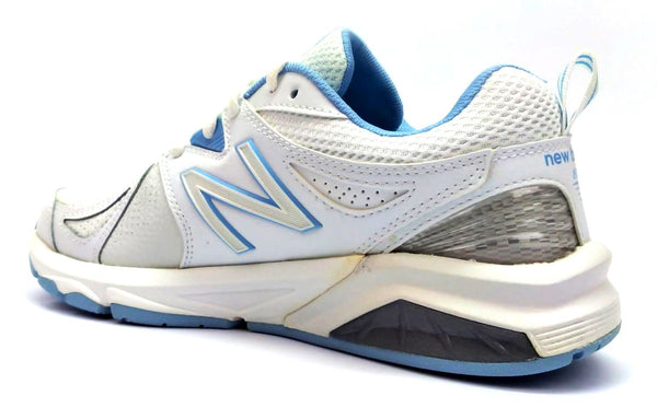 New Balance Women's Cross Training Shoes Casual Comfort Lace Up White Blue WX857