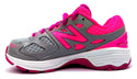 New Balance Kids Running Shoes Tech Ride 680 v3 Lace Up Sneakers Gray Pink New