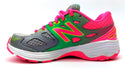 New Balance Kids Running Shoes Lace Up Athletic Shoes 680v3 Gray Green Pink New