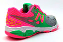 New Balance Kids Running Shoes Lace Up Athletic Shoes 680v3 Gray Green Pink New