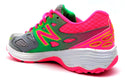 New Balance Kids Running Shoes Lace Up Athletic Shoes 680v3 Gray Green Pink New