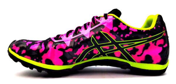 Asics Women's  Running Shoes Cross Freak 2 Cross-Country Pink Black Neon Lime 8