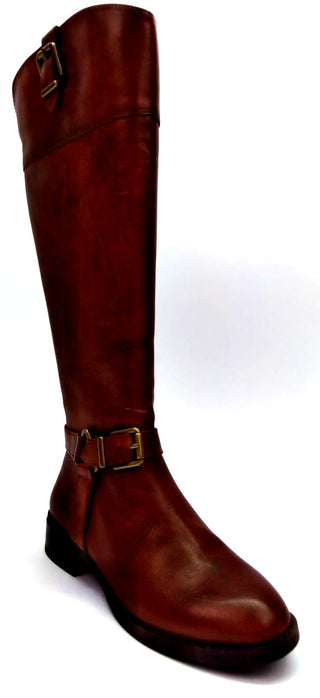 INC International Concepts Women's High Boots Fedee Leather Tall Knee Brown 5 M