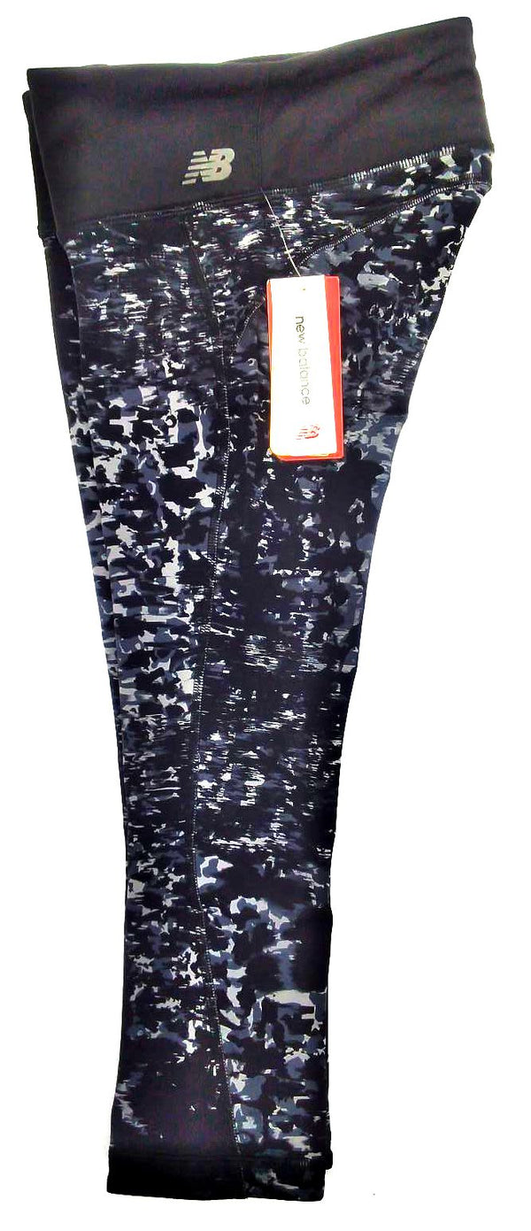 New Balance Women's Capri Leggings Pants Fitted Printed Pull On New