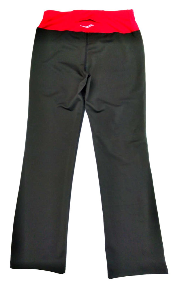 Saucony Women's Pants Cha Cha Flex Pull on Black Red Small New