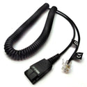 Jabra QD RJ10 Telephone Headphone Headset 2m Coiled Cable Cord 8800-01-01