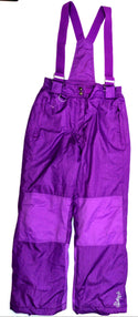 32 Degrees Kids Girls Bib Snow Pants Weatherproof Insulated Purple Large 14/16