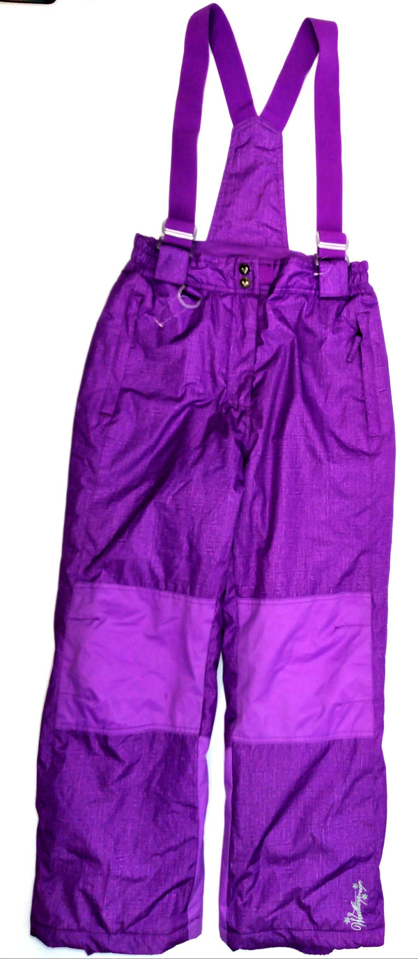 32 Degrees Kids Girls Bib Snow Pants Weatherproof Insulated Purple Large 14/16