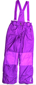 32 Degrees Kids Girls Bib Snow Pants Weatherproof Insulated Purple Large 14/16