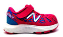 New Balance Kids Running Shoes Hook & Loop Lightweight Sneaker Pink Blue