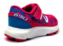 New Balance Kids Running Shoes Hook & Loop Lightweight Sneaker Pink Blue